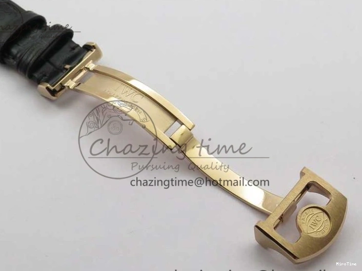 MIROTIME 0223 Premium Portugieser Perpetual Calendar IW503302 RG V9F 1:1 Best Edition Blue Dial on Black Leather Strap A 7098